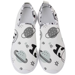 Panda Floating In Space And Star Men s Slip On Sneakers by Wav3s