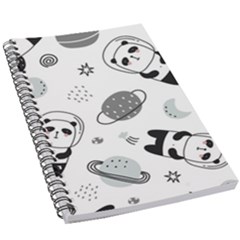 Panda Floating In Space And Star 5 5  X 8 5  Notebook by Wav3s