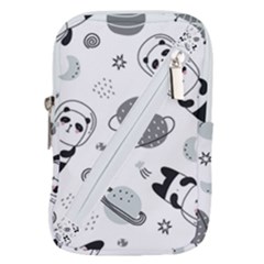 Panda Floating In Space And Star Belt Pouch Bag (large) by Wav3s