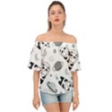 Panda Floating In Space And Star Off Shoulder Short Sleeve Top View1