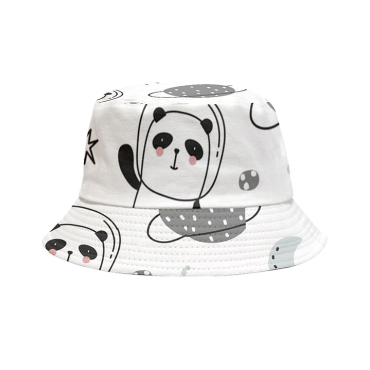 Panda Floating In Space And Star Bucket Hat