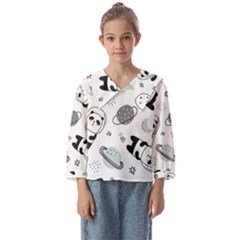 Panda Floating In Space And Star Kids  Sailor Shirt by Wav3s