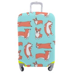 Corgis On Teal Luggage Cover (medium) by Wav3s