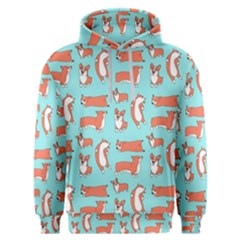 Corgis On Teal Men s Overhead Hoodie by Wav3s