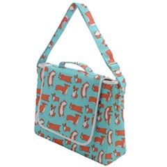 Corgis On Teal Box Up Messenger Bag