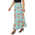 Corgis On Teal Tiered Ruffle Maxi Skirt View2