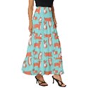 Corgis On Teal Tiered Ruffle Maxi Skirt View3