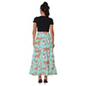 Corgis On Teal Tiered Ruffle Maxi Skirt View4