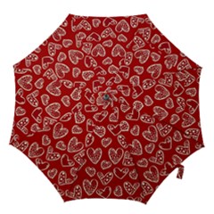 Vector Seamless Pattern Of Hearts With Valentine s Day Hook Handle Umbrellas (medium) by Wav3s