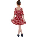 Vector Seamless Pattern Of Hearts With Valentine s Day Kids  Shoulder Cutout Chiffon Dress View2