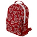 Vector Seamless Pattern Of Hearts With Valentine s Day Flap Pocket Backpack (Small) View1