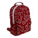 Vector Seamless Pattern Of Hearts With Valentine s Day Flap Pocket Backpack (Small) View2