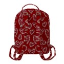 Vector Seamless Pattern Of Hearts With Valentine s Day Flap Pocket Backpack (Small) View3