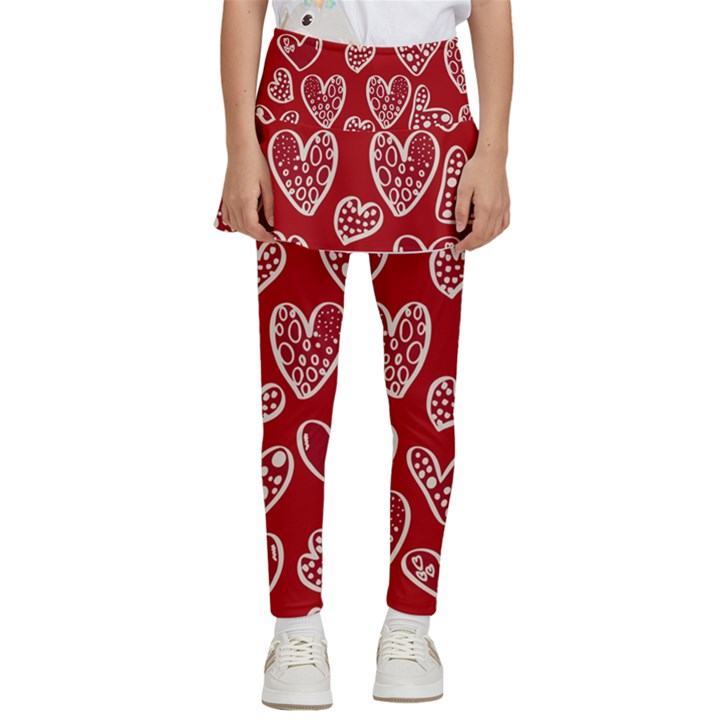 Vector Seamless Pattern Of Hearts With Valentine s Day Kids  Skirted Pants