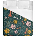 Dog Paw Colorful Fabrics Digitally Duvet Cover (California King Size) View1