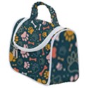 Dog Paw Colorful Fabrics Digitally Satchel Handbag View1