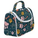 Dog Paw Colorful Fabrics Digitally Satchel Handbag View2