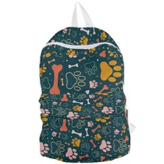 Dog Paw Colorful Fabrics Digitally Foldable Lightweight Backpack