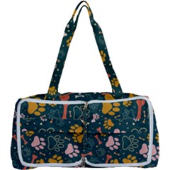 Dog Paw Colorful Fabrics Digitally Multi Function Bag