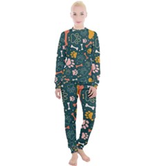 Dog Paw Colorful Fabrics Digitally Women s Lounge Set