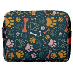 Dog Paw Colorful Fabrics Digitally Make Up Pouch (large) by Wav3s