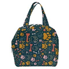 Dog Paw Colorful Fabrics Digitally Boxy Hand Bag by Wav3s