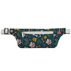 Dog Paw Colorful Fabrics Digitally Active Waist Bag by Wav3s