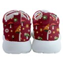 Woodland Mushroom And Daisy Seamless Pattern On Red Background Women Athletic Shoes View4