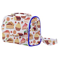 Seamless Pattern Hand Drawing Cartoon Dessert And Cake Satchel Shoulder Bag by Wav3s