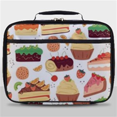 Seamless Pattern Hand Drawing Cartoon Dessert And Cake Full Print Lunch Bag by Wav3s