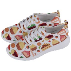 Seamless Pattern Hand Drawing Cartoon Dessert And Cake Men s Lightweight Sports Shoes by Wav3s