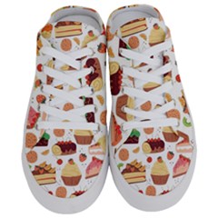 Seamless Pattern Hand Drawing Cartoon Dessert And Cake Half Slippers by Wav3s