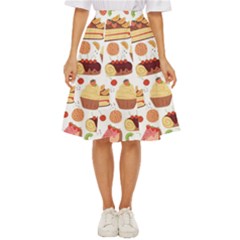 Seamless Pattern Hand Drawing Cartoon Dessert And Cake Classic Short Skirt by Wav3s