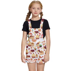 Seamless Pattern Hand Drawing Cartoon Dessert And Cake Kids  Short Overalls by Wav3s