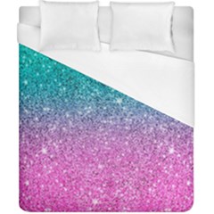 Pink And Turquoise Glitter Duvet Cover (california King Size) by Wav3s