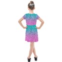 Pink And Turquoise Glitter Kids  Cross Web Dress View2