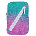 Pink And Turquoise Glitter Belt Pouch Bag (Small) View1