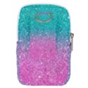 Pink And Turquoise Glitter Belt Pouch Bag (Small) View2