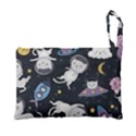 Space Cat Illustration Pattern Astronaut Foldable Grocery Recycle Bag View3