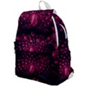 Peacock Pink Black Feather Abstract Top Flap Backpack View1