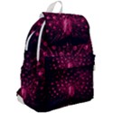 Peacock Pink Black Feather Abstract Top Flap Backpack View2