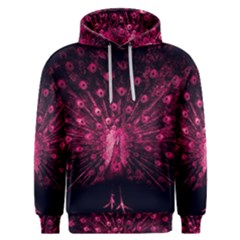 Peacock Pink Black Feather Abstract Men s Overhead Hoodie by Wav3s