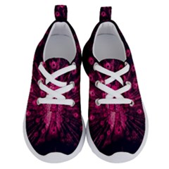 Peacock Pink Black Feather Abstract Running Shoes by Wav3s