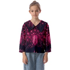 Peacock Pink Black Feather Abstract Kids  Sailor Shirt by Wav3s