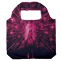 Peacock Pink Black Feather Abstract Premium Foldable Grocery Recycle Bag View1