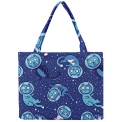 Cat Spacesuit Space Suit Astronaut Pattern Mini Tote Bag by Wav3s