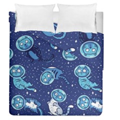 Cat Spacesuit Space Suit Astronaut Pattern Duvet Cover Double Side (queen Size)