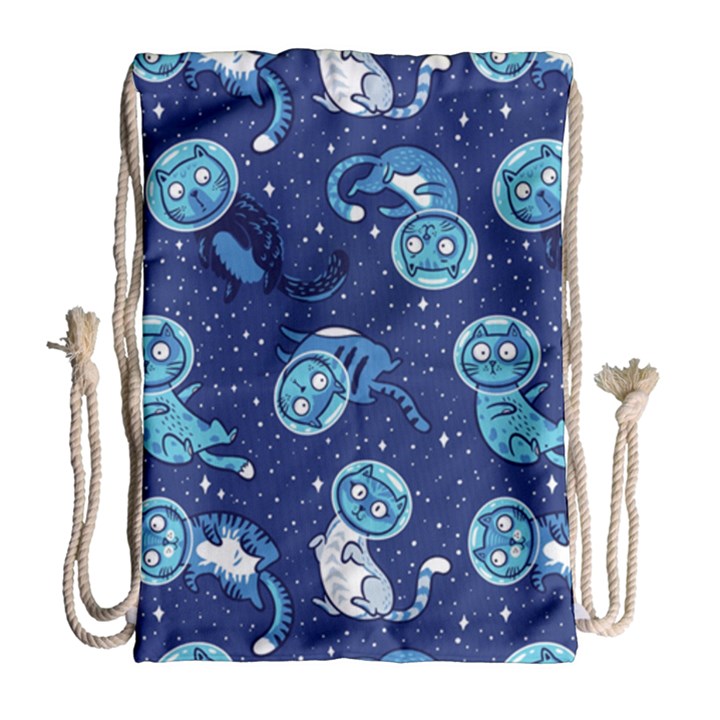 Cat Spacesuit Space Suit Astronaut Pattern Drawstring Bag (Large)