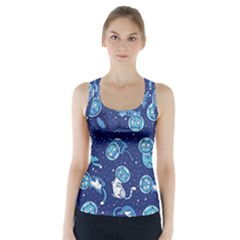 Cat Spacesuit Space Suit Astronaut Pattern Racer Back Sports Top by Wav3s