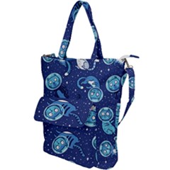 Cat Spacesuit Space Suit Astronaut Pattern Shoulder Tote Bag by Wav3s